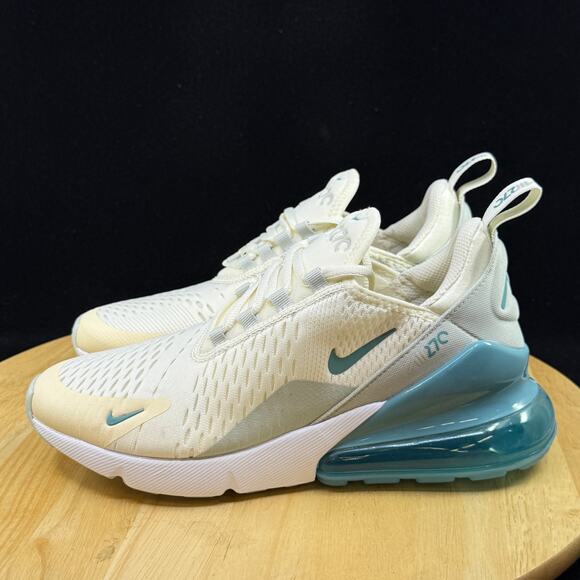 Nike Air Max 270 Shoes (Denim Turquoise/Light Silver/Soft Pearl) Size 7Y/ 8.5 W - Picture 7 of 8